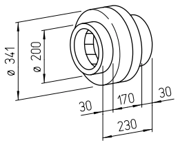 Helios Radial inline fan RRK 200