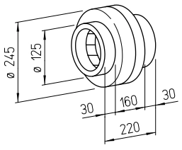 Helios Radial inline fan RRK 125