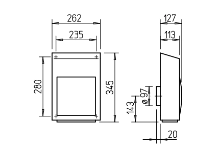 Helios External-wall extract fan AV 100