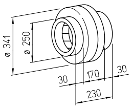 Helios Radial inline fan RRK 250