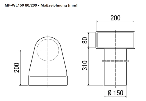 Maico Bracket MF-WL150 80/200