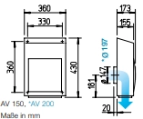 Helios External-wall extract fan AV 150