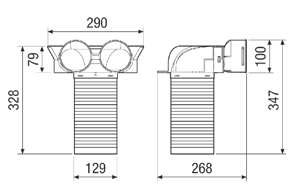 Maico Deflection piece MA-U2-90