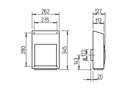 Helios External-wall extract fan AV 200