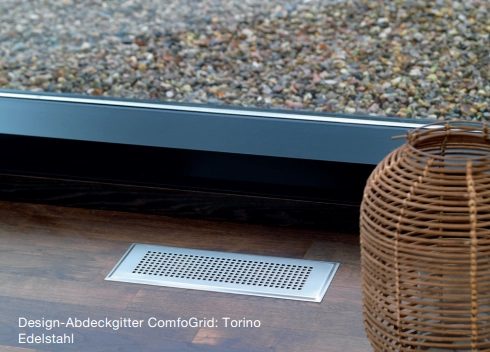 Zehnder Design-Gitter CLF, Torino, weiß, 350 x 130 mm