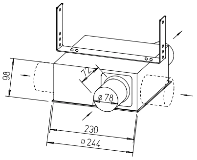 Helios Radial inline fan SlimVent SVV 80