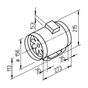 Helios Multivent Inline fan MV EC 160