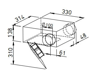 Helios Radial-Rohrventilator SVR EC 100 SlimVent EC