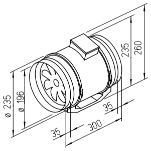 Helios Multivent Inline fan MV 200