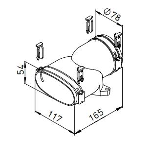 Helios FlexPipe Transition piece FRS-ÜG 51-75