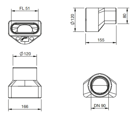 Zehnder Transition ComfoFit Therm 90 – flat 51