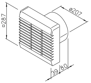 Helios Flush mounted Room fan HV 200/4 R HELIOVENT