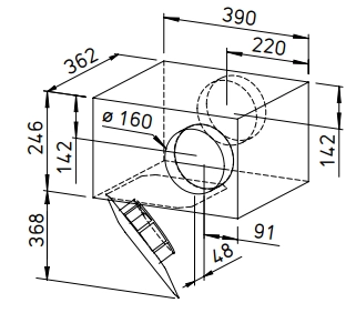 Helios Radial-Rohrventilator SVS 160 L SlimVent