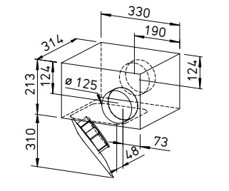 Helios Radial inline fan SVS EC 125 SlimVent EC
