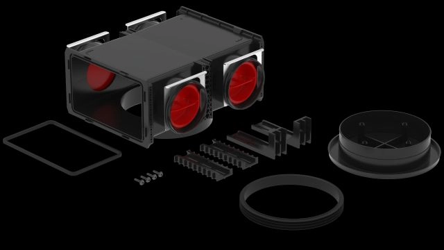 Zehnder Verteiler ComfoCube Flex, Modul 4xDN90, mit DN160-Anschlussmöglichkeit