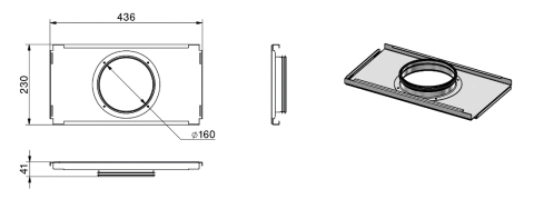 Zehnder End plate CW-P 420 - DN 160 including Terminal strips