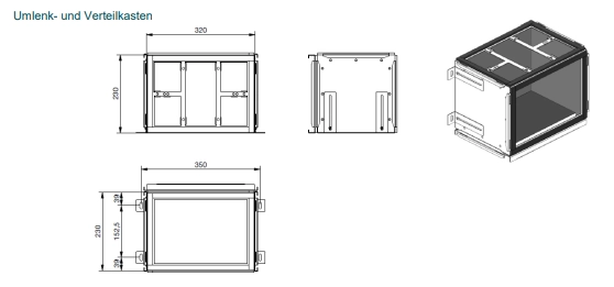 Zehnder Verteilkasten CW-D 320 inklusive Klemmleisten und Befestigungsmaterial