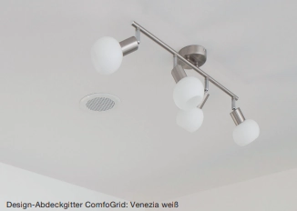 Zehnder Design grille CLRF / TVA Venezia, Stainless steel, Diameter 160 mm, including Filter