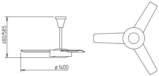 Helios Ceiling fan DVW 140