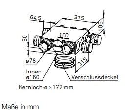 Helios FlexPipe Distribution element FRS-VE 9-75/160