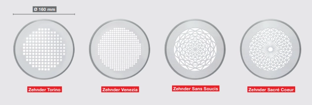 Zehnder Design-Gitter CLRF / TVA, Sacre cour, weiß, Durchmesser 160 mm, inklusive Filter