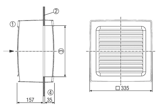 Maico Axial Window fan EVN 22