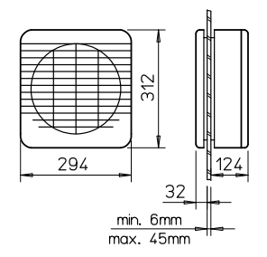 Helios Window ventilator GX 225