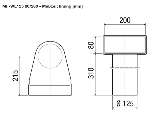 Maico Bracket MF-WL125 80/200