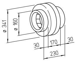 Helios Radial inline fan RRK 160