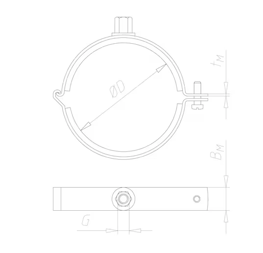 Würth Lüftungsrohrschelle M8/M10-1120MM