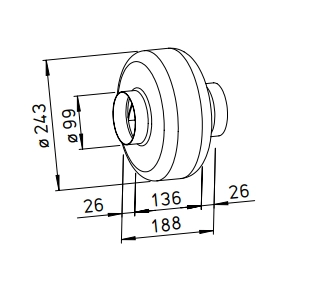 Helios Radial-Rohrventilator RR EC 100