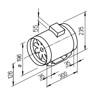 Helios Multivent Inline fan MV EC 200