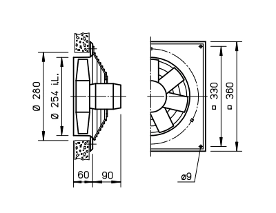 Helios Axial-Hochleistungsventilator HQW EC 250 A