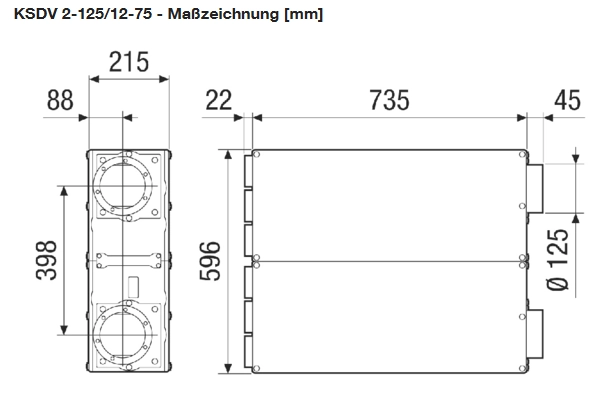 Maico Kombi-Schalldämmverteiler KSDV 2-125/12-75
