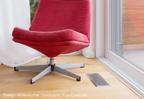 Zehnder Design-Gitter CLF, Pisa, weiß, 350 x 130 mm