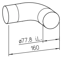 Helios FlexPipe Kurz-Bogen 90° FRS-B 75