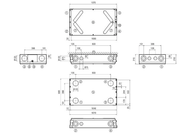 Maico Central Ventilation unit WS 120 Trio LR