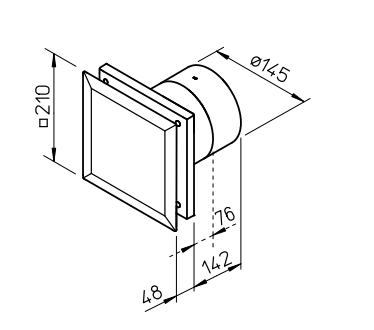 Helios MiniVent Kleinlüfter M1/150 0-10V