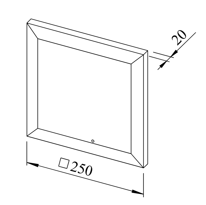 Helios Standard Fassadenblende ELS-FB black