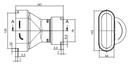 Zehnder Transition flat 51 / 90 and 75 eccentric