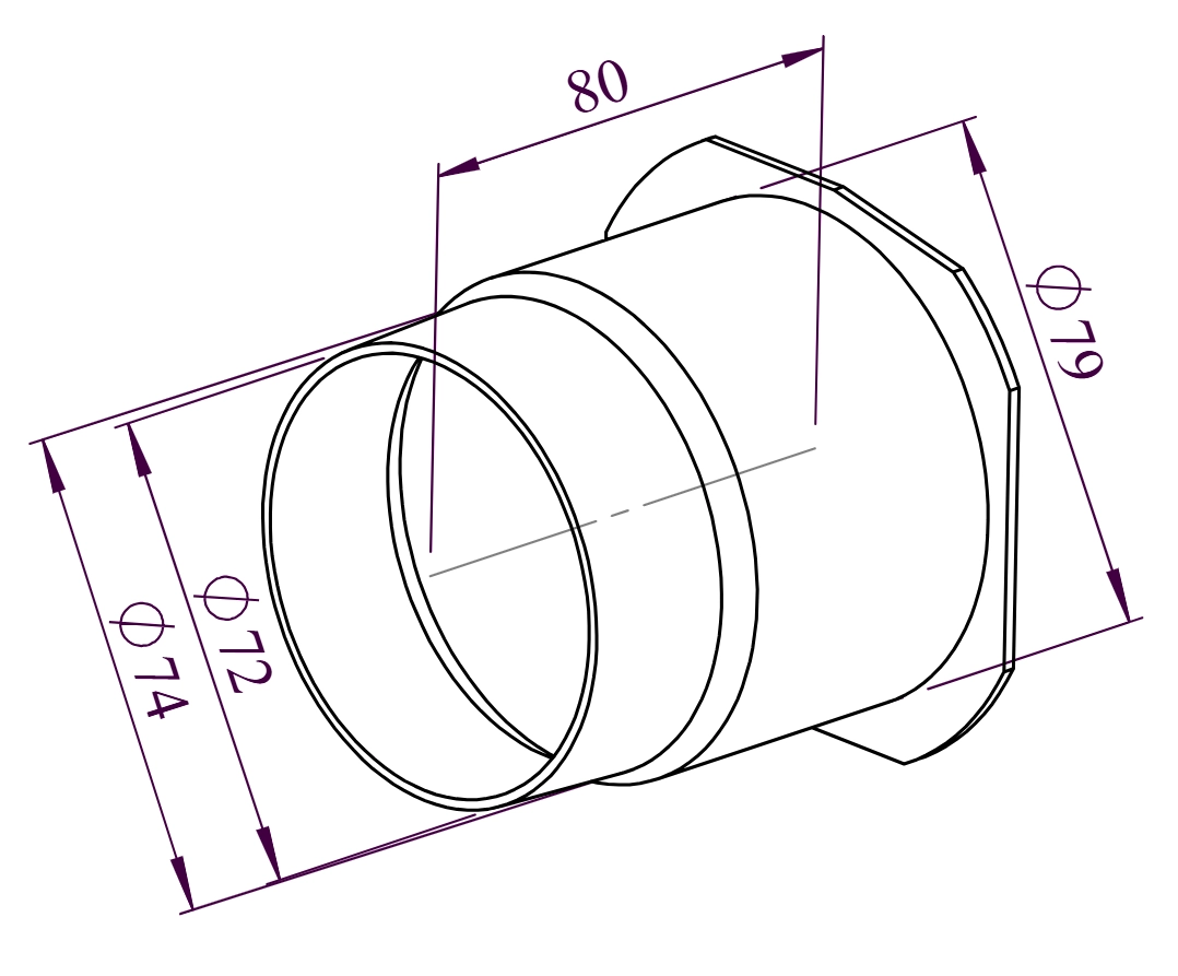 Helios Two room Connection Spigot ELS-ZAS
