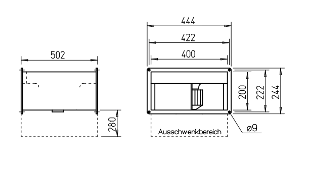 Helios Kanalventilator KVD 200/4/40/20