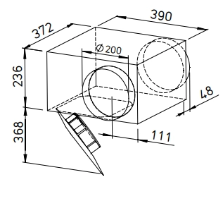 Helios Radial inline fan SVR 200 K SlimVent