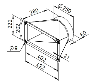 Helios Transition piece ALB-ÜS 40/20