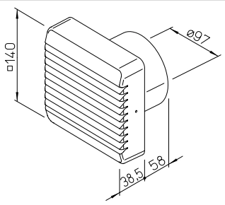 Helios Minilüfter HR 90 KEZ