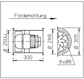 Helios RADAX Hochdruck-Rohrventilator VARD 250/2 TK