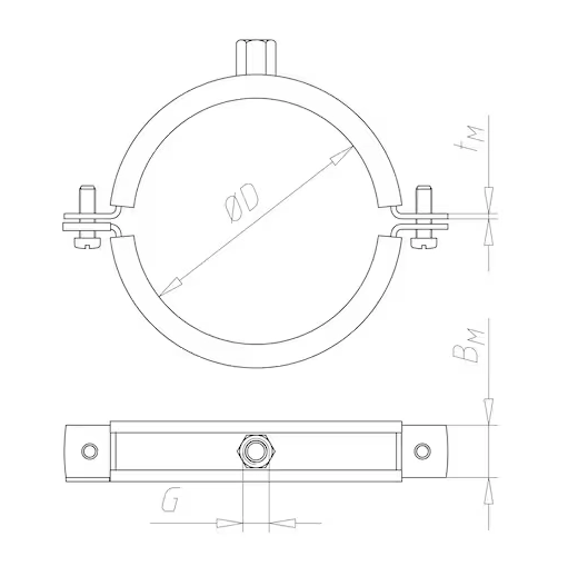 Würth Lüftungsrohrschelle M8/M10-1120MM