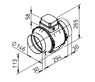 Helios Multivent Inline fan MV EC 150