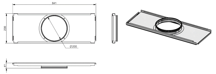 Zehnder End plate CW-P 625 - DN 200 including Terminal strips