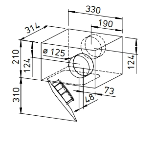 Helios Radial inline fan SVS 125 B SlimVent